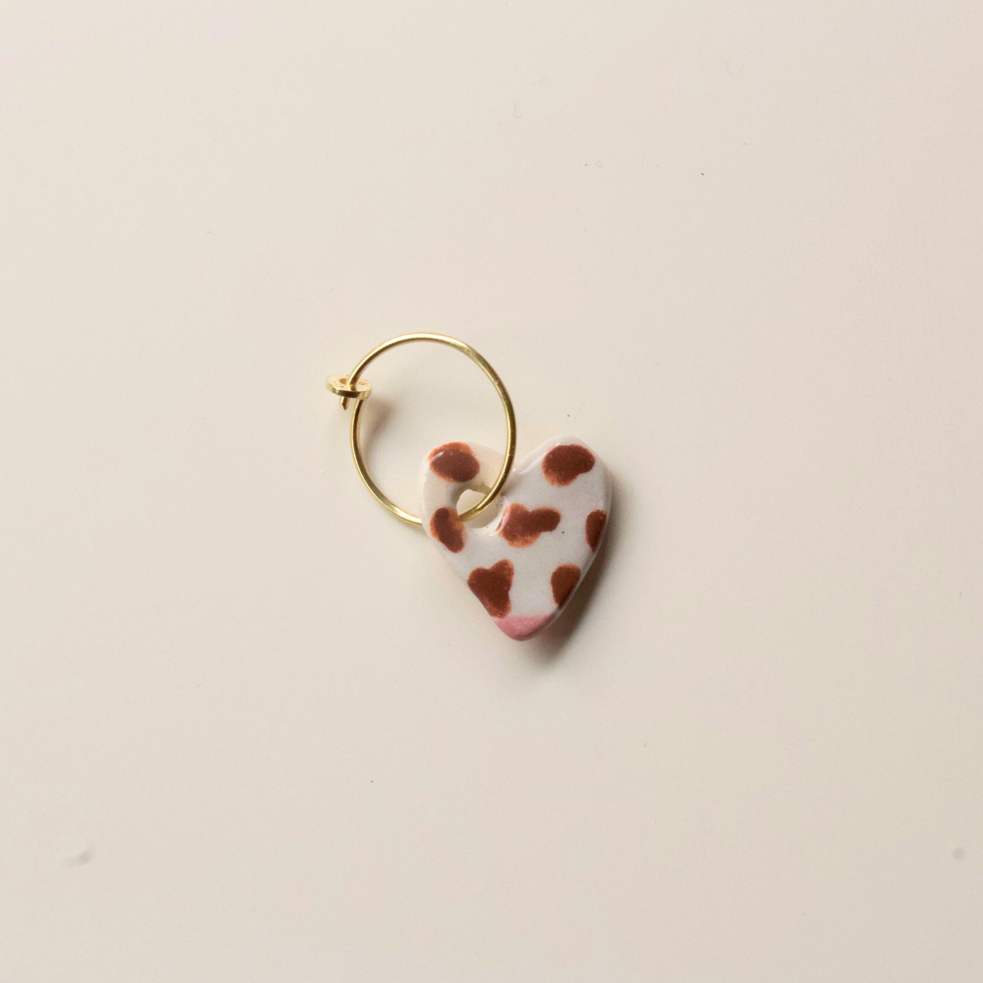 Orecchino Cuore Muccato