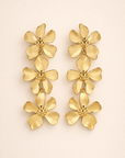 Gold Button Earrings