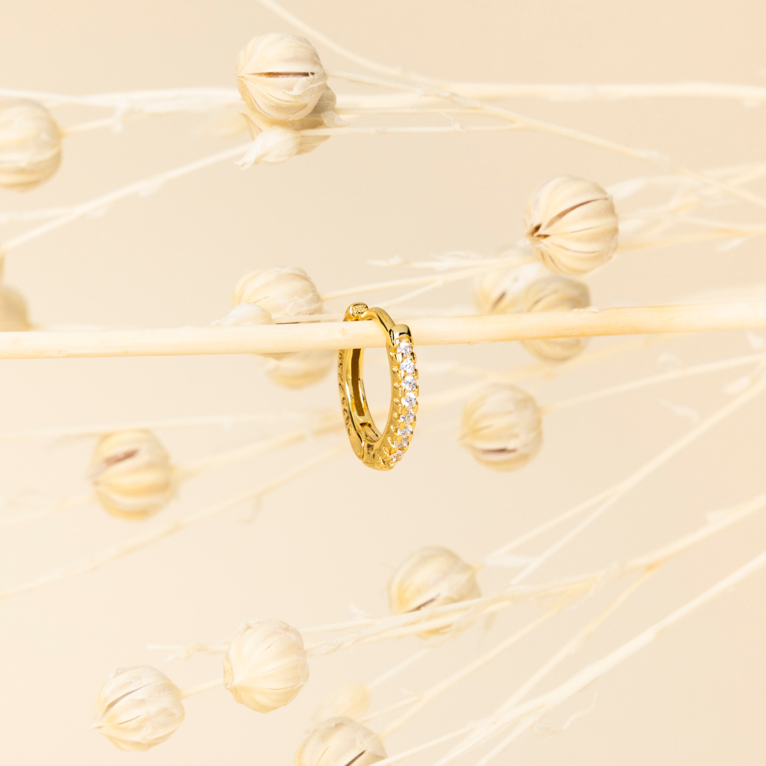 Orecchino Helix Zafferano in argento925 con zirconi - Bon.Vi Gioielli
