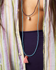 Collana Itacaré con perline colorate e ciondolo corallo - Bon.Vi Gioielli
