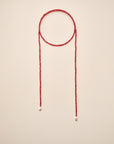 Collana Noci e Miele in giada naturale e perla di fiume, lunghezza 108cm - Bon.Vi Gioielli