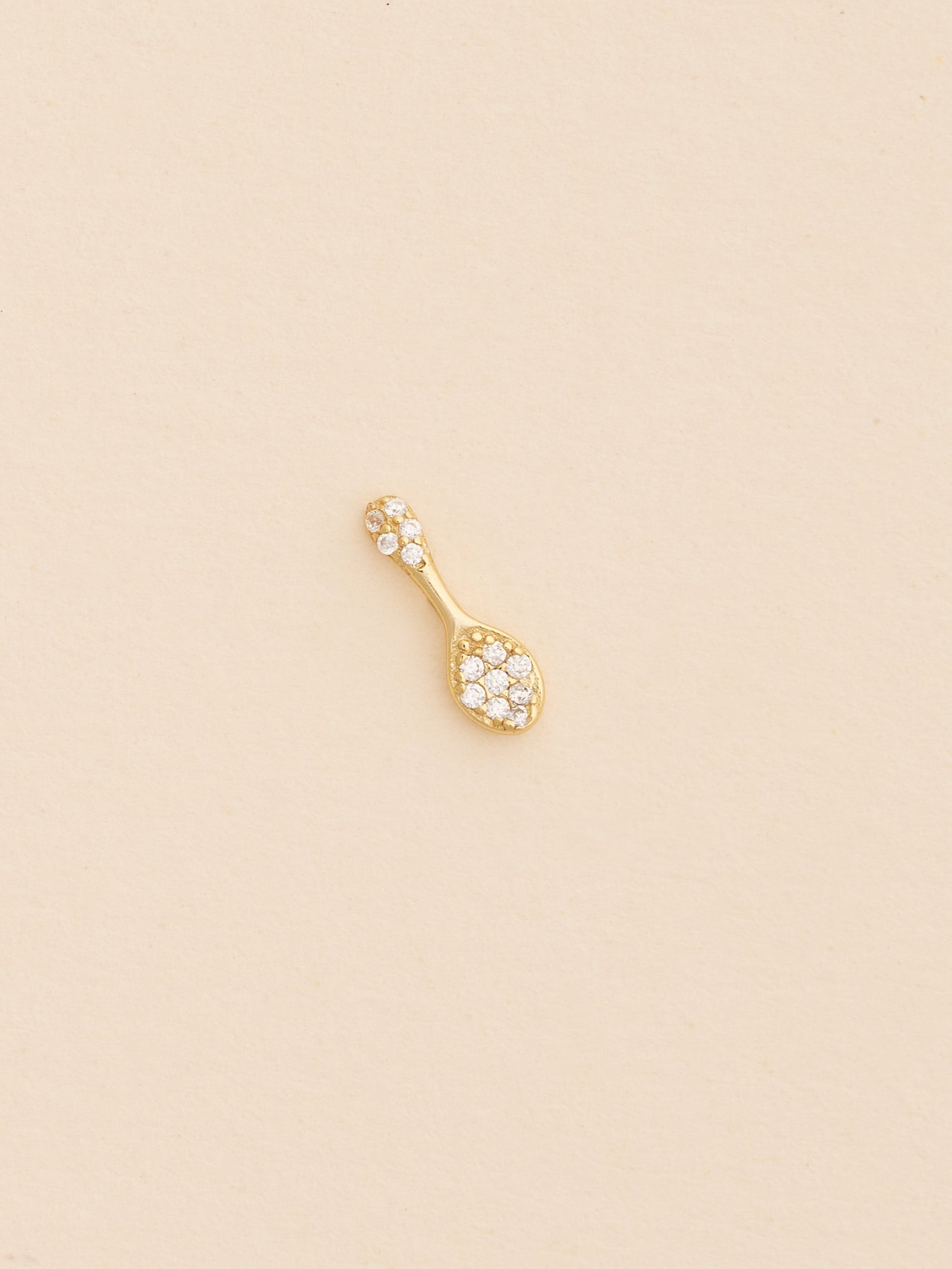 Orecchino Helix Un Pizzico di Sale cucchiaio in argento925 con zirconi - Bon.Vi Gioielli