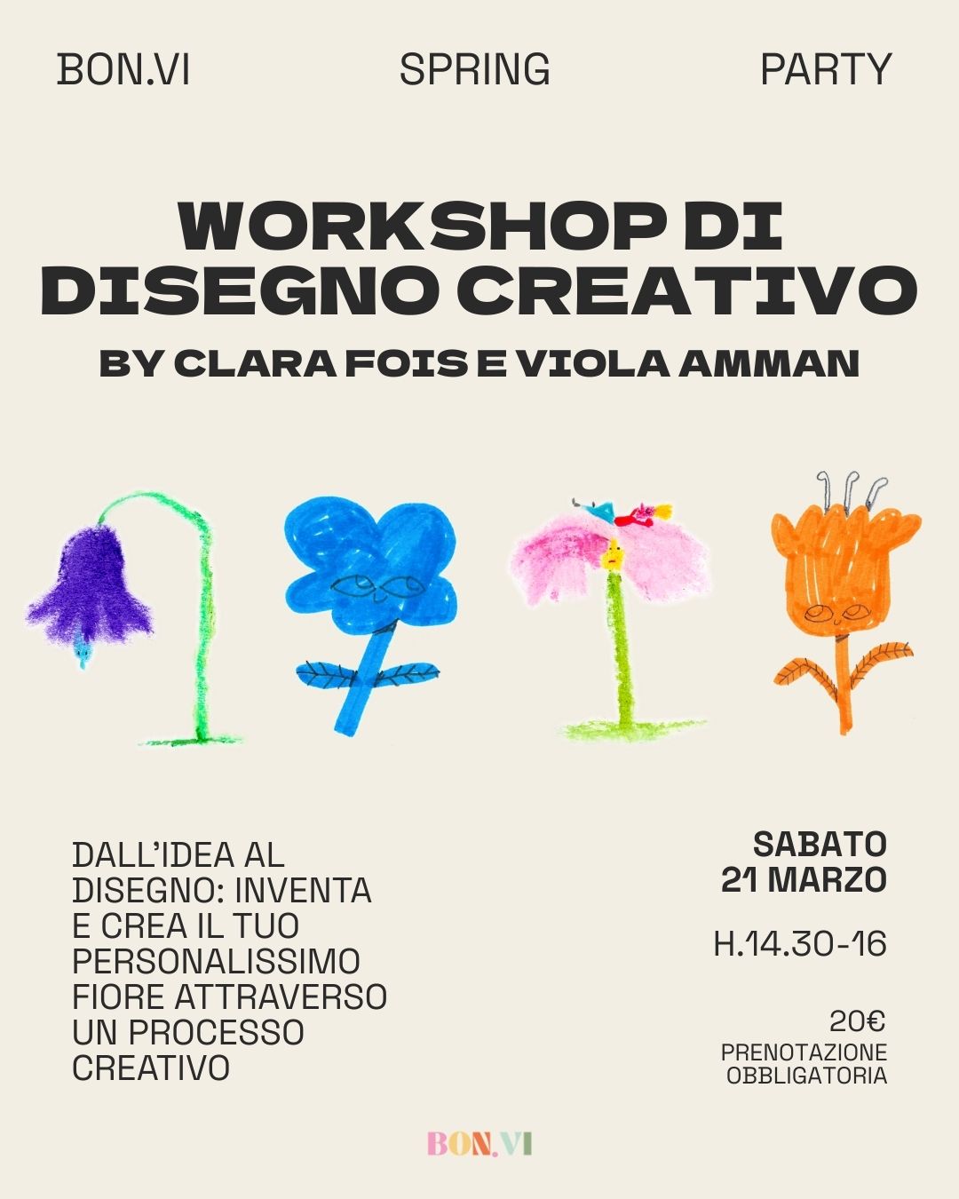 WORKSHOP DI DISEGNO CREATIVO // Sabato 21 Marzo
