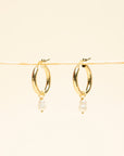 Orecchini Cicuta in argento925 con perla di fiume naturale - Bon.Vi Gioielli