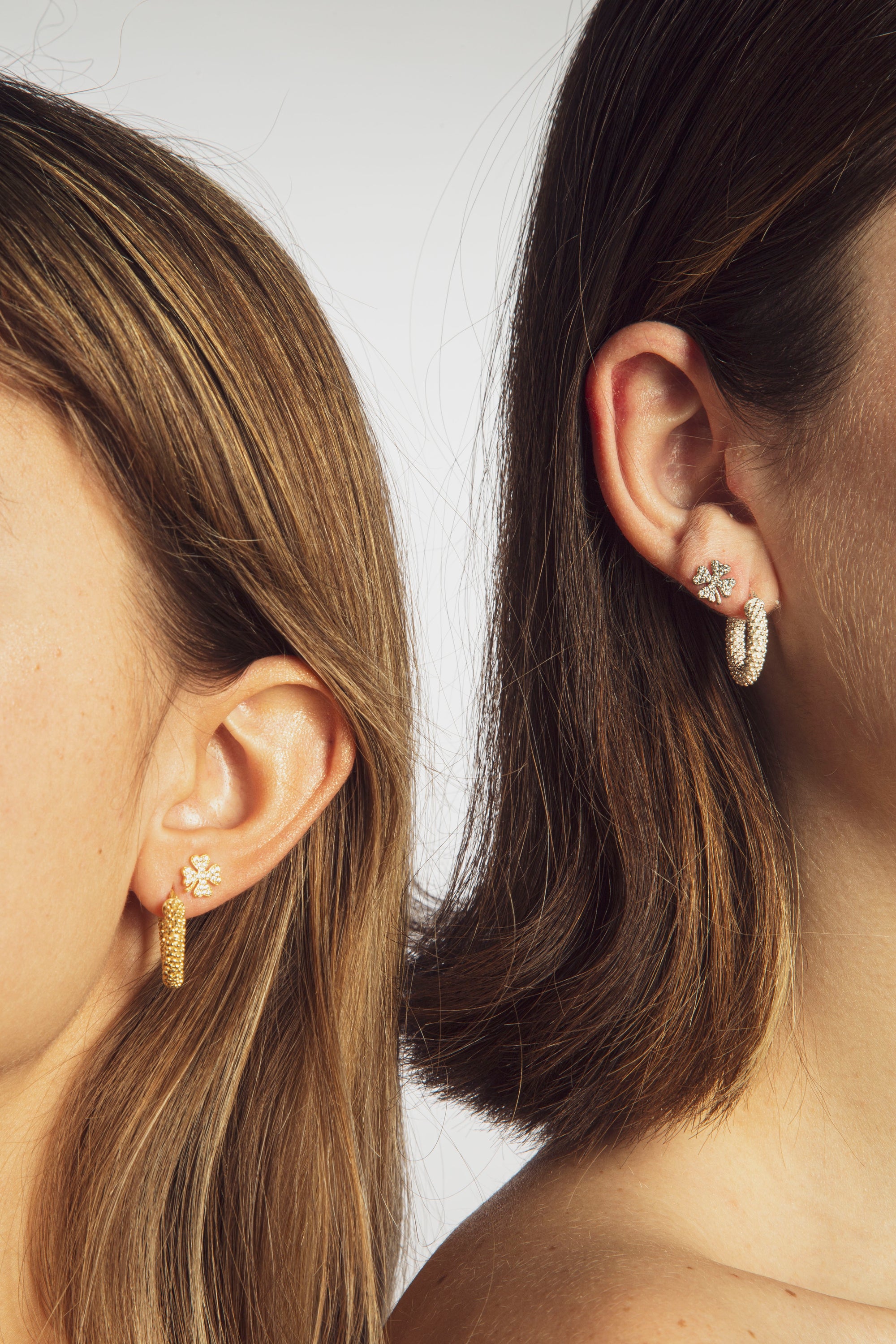 Four-leaf clover earring